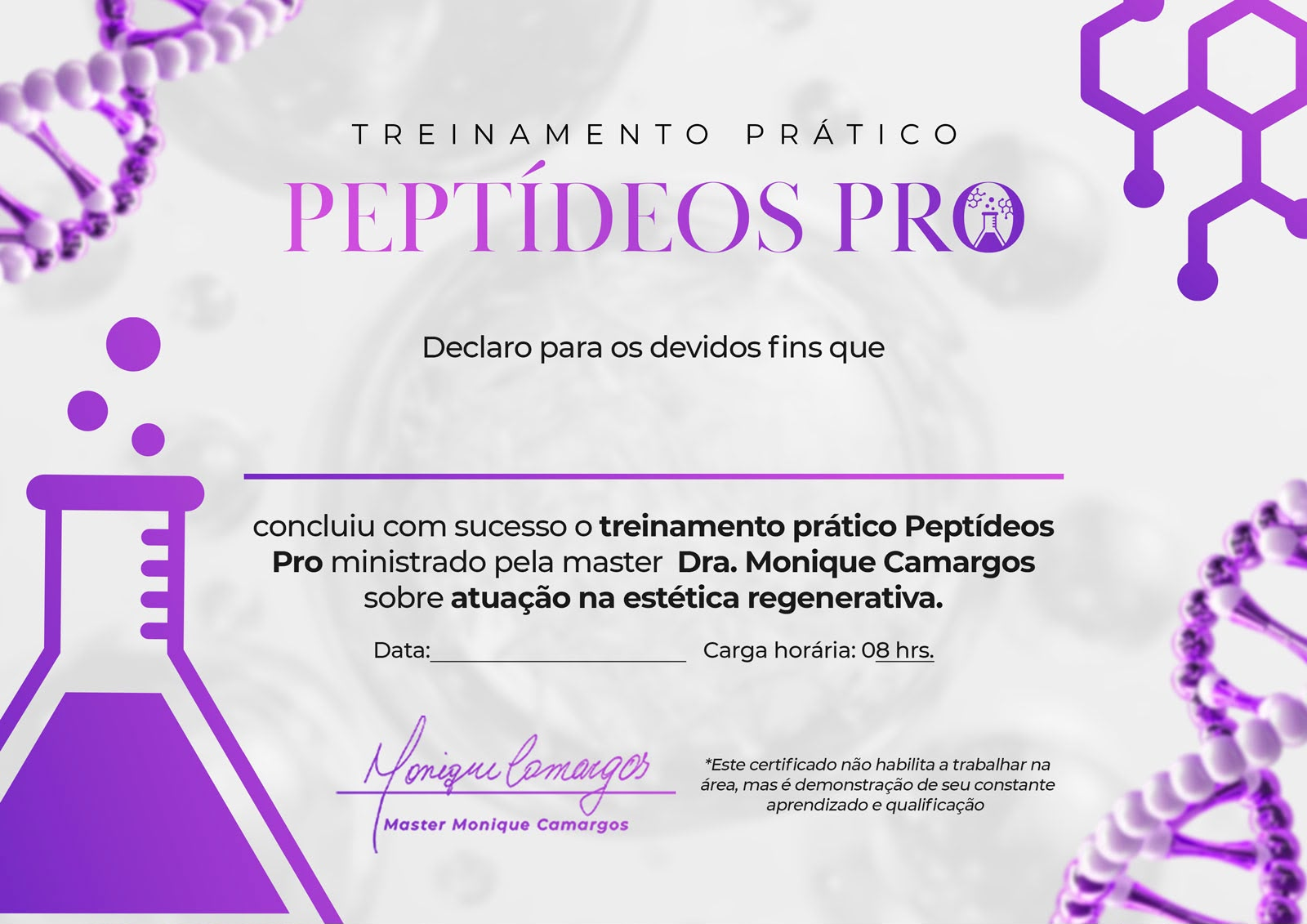 Certificado definitivo Peptídeos Pro